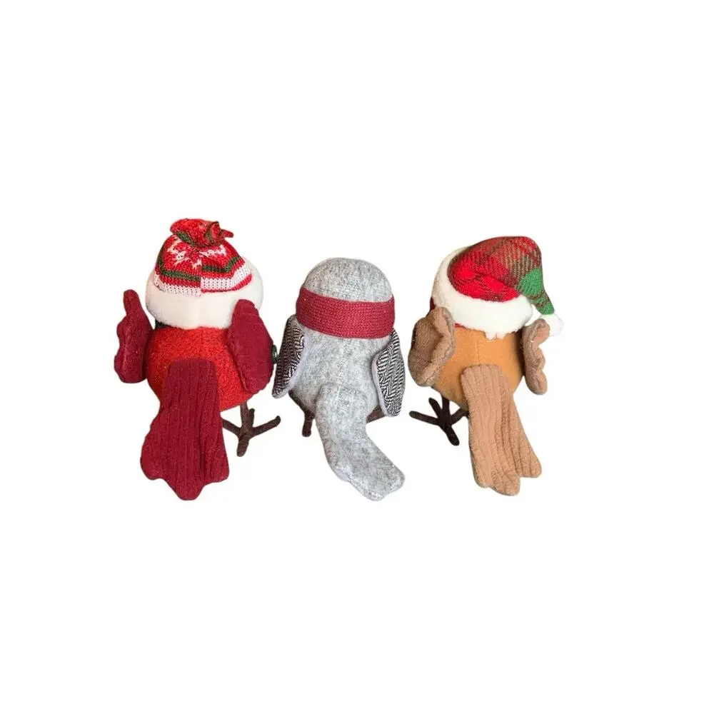 (3) Target Spritz Bird Holiday Figurine Christmas Feathery‎ Friends 6.5